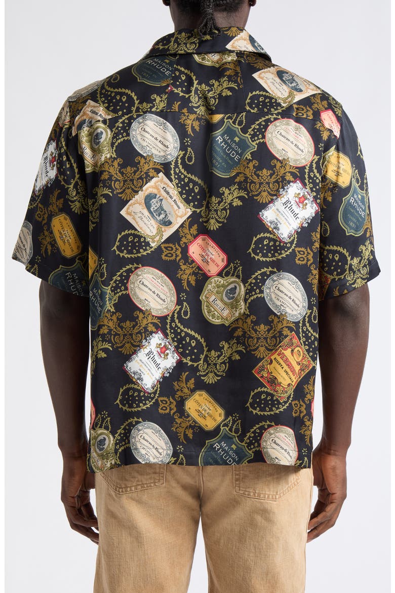 Vin Bandana Print Camp Shirt, Alternate, color, BLACK MULTI