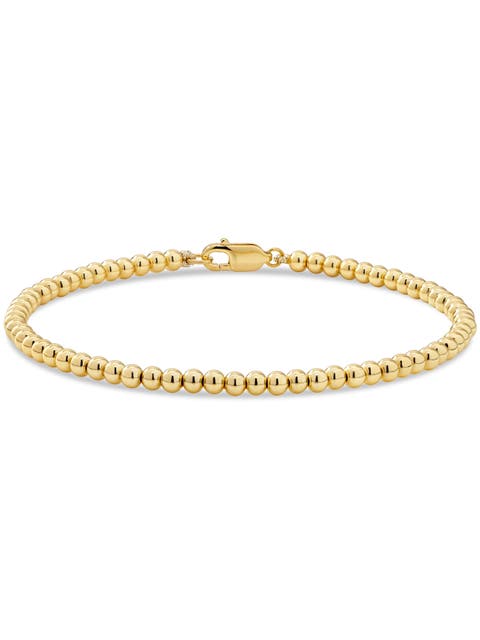 Beaded Ball Bracelet in Gold Plated Sterling Silver
