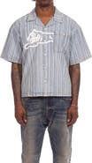 ICECREAM Float Running Dog Denim Graphic Camp Shirt