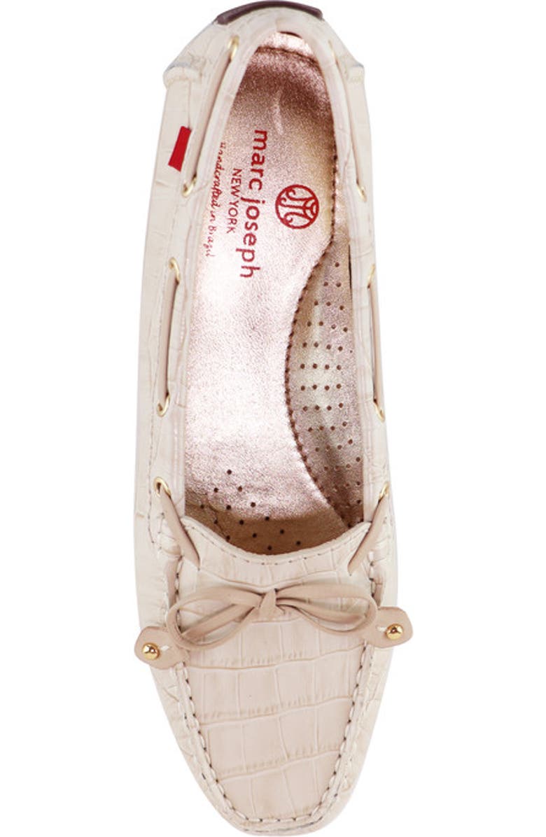 Marc Joseph New York Cypress Hill Croco Tiebow Driver Loafer, Alternate, color, Porcelain Croco