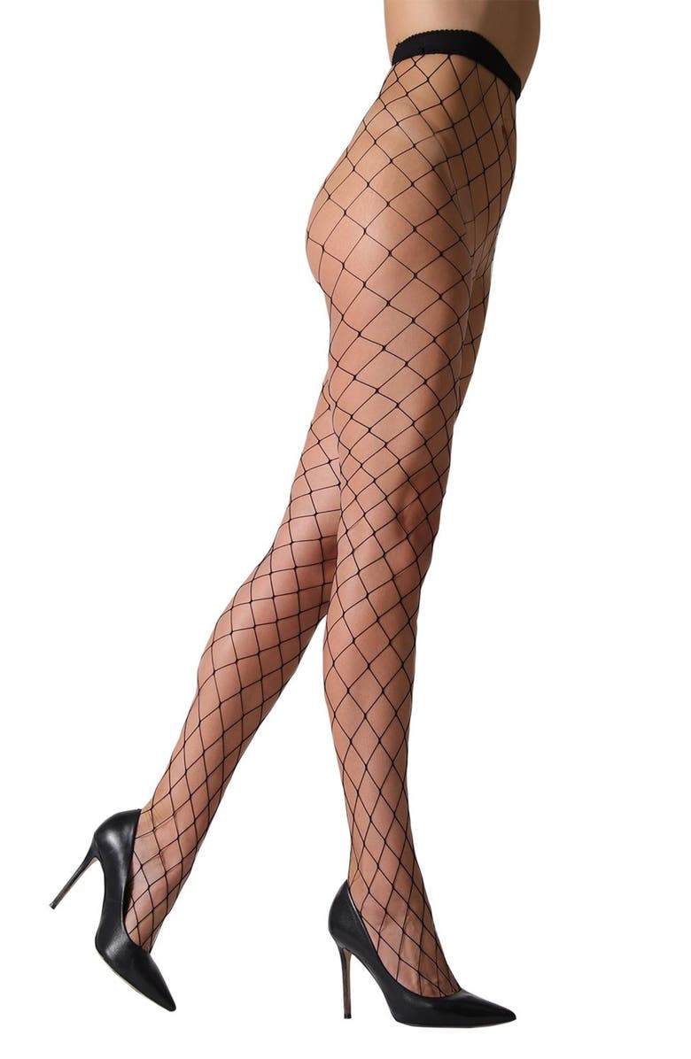 Natori Ultra Maxi Fishnet Tights, Main, color, 