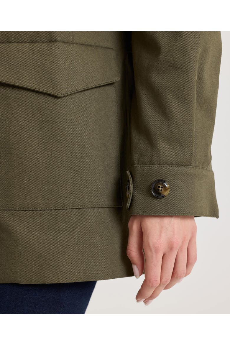 Sarah Utility Cotton Twill Jacket, Alternate, color, Olive