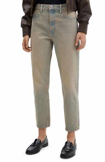 MANGO Tinted High Waist Ankle Tapered Mom Jeans