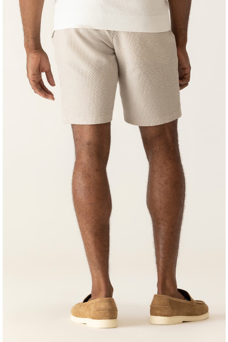 Oasis Supernatural Stretch Seersucker Bermuda Shorts, Alternate, color, SAND/WHITE