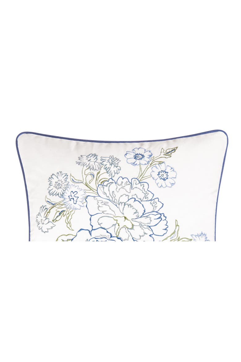 Laurel Embroidered Throw Pillow, Alternate, color, White