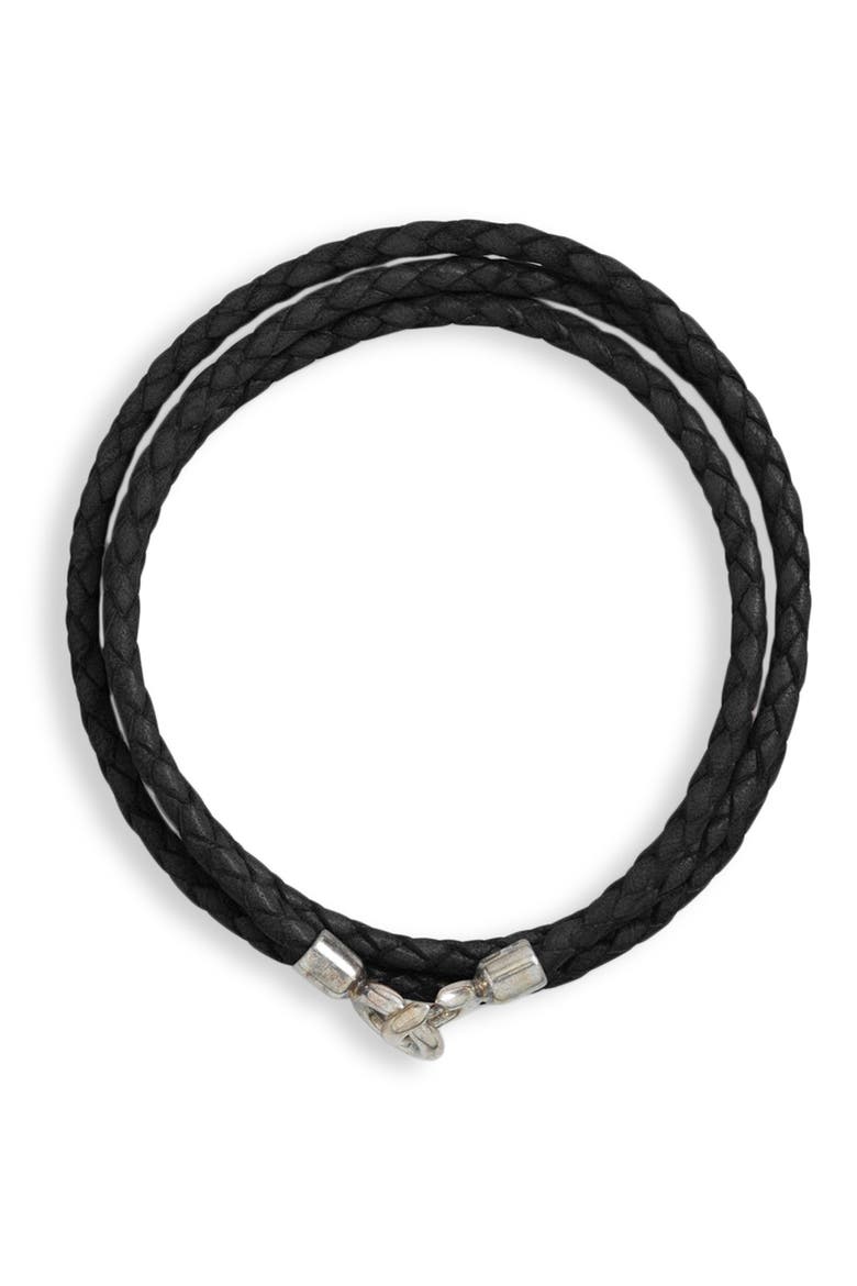 Braided Wrap Bracelet, Alternate, color, BLACK