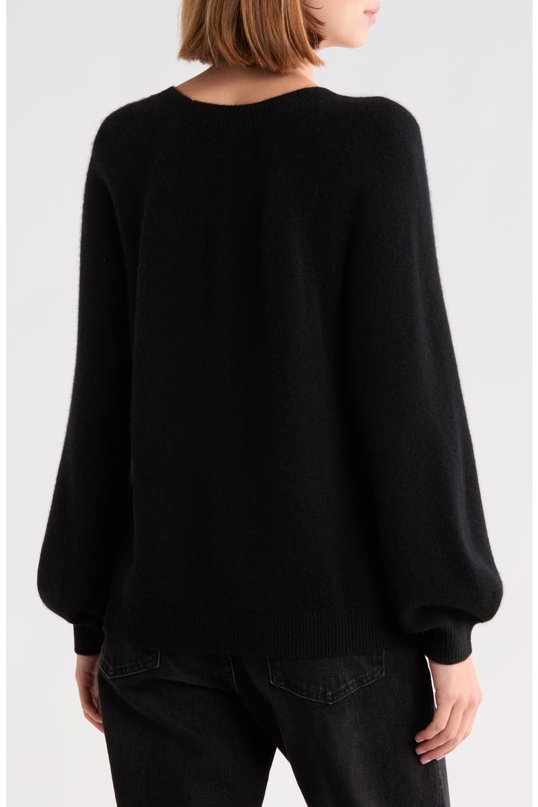 Thea V-Neck Cashmere Sweater, Alternate, color, BLACK
