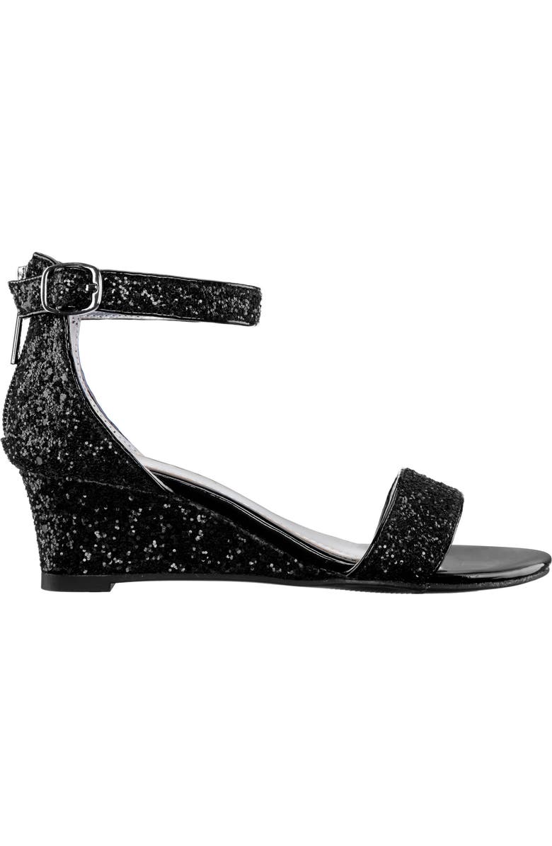 Nina Kristina Wedge Glitter Sandal, Alternate, color,