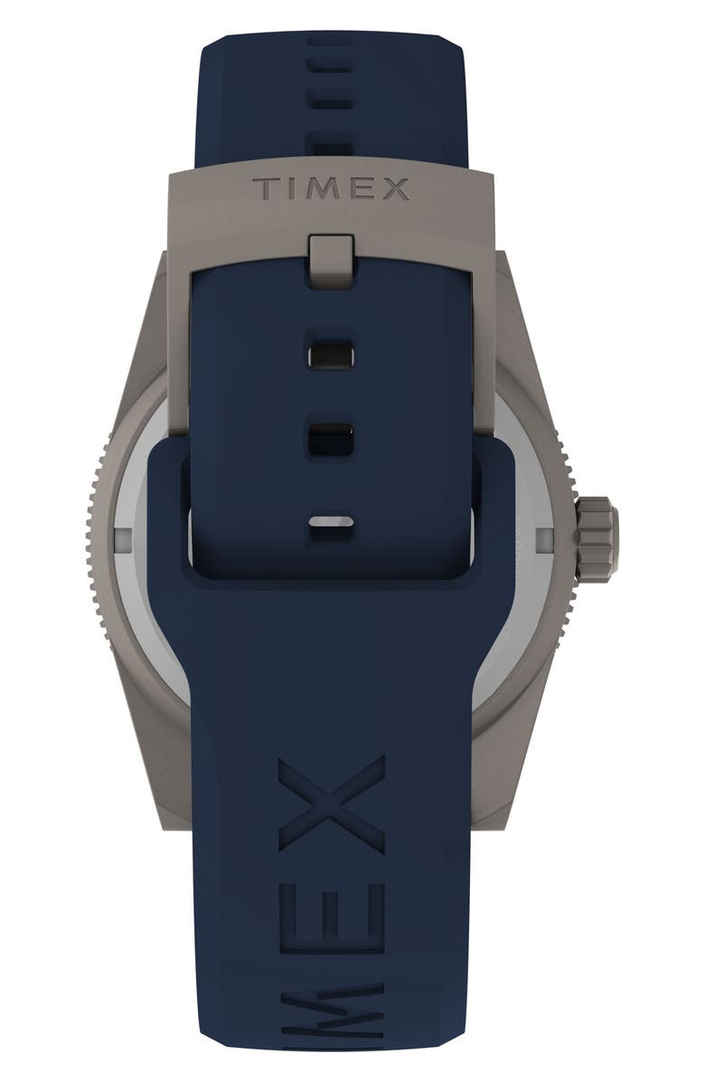 Timex<sup>®</sup> Deepwater Reef GMT Synthetic Strap Watch, 41mm, Alternate, color, Blue