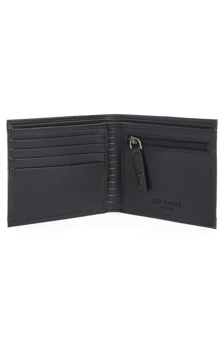 Ted Baker London Steevy Lizard Embossed Bifold Wallet, Alternate, color, 
