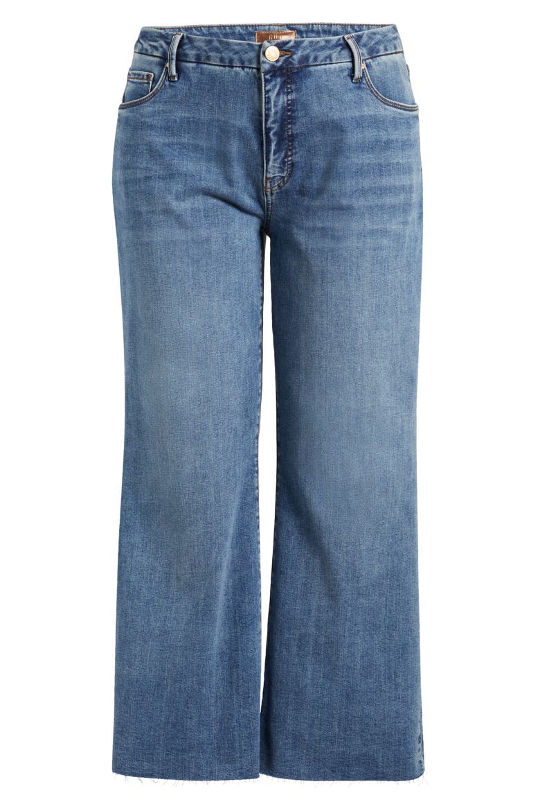 Meg Fab Ab Raw Hem High Waist Wide Leg Jeans, Alternate, color, OPTIMISM