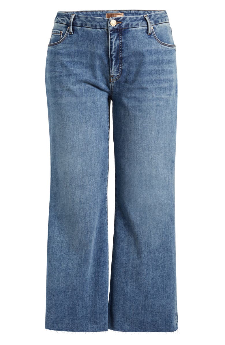 KUT from the Kloth Meg Fab Ab Raw Hem High Waist Wide Leg Jeans, Alternate, color, Optimism