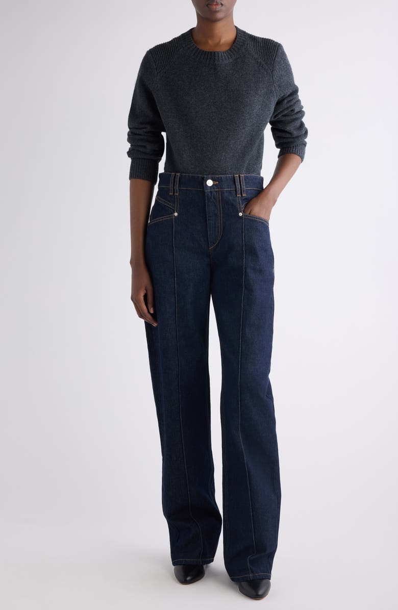 Isabel Marant Cornelia Merino Wool & Cashmere Sweater, Alternate, color, Anthracite