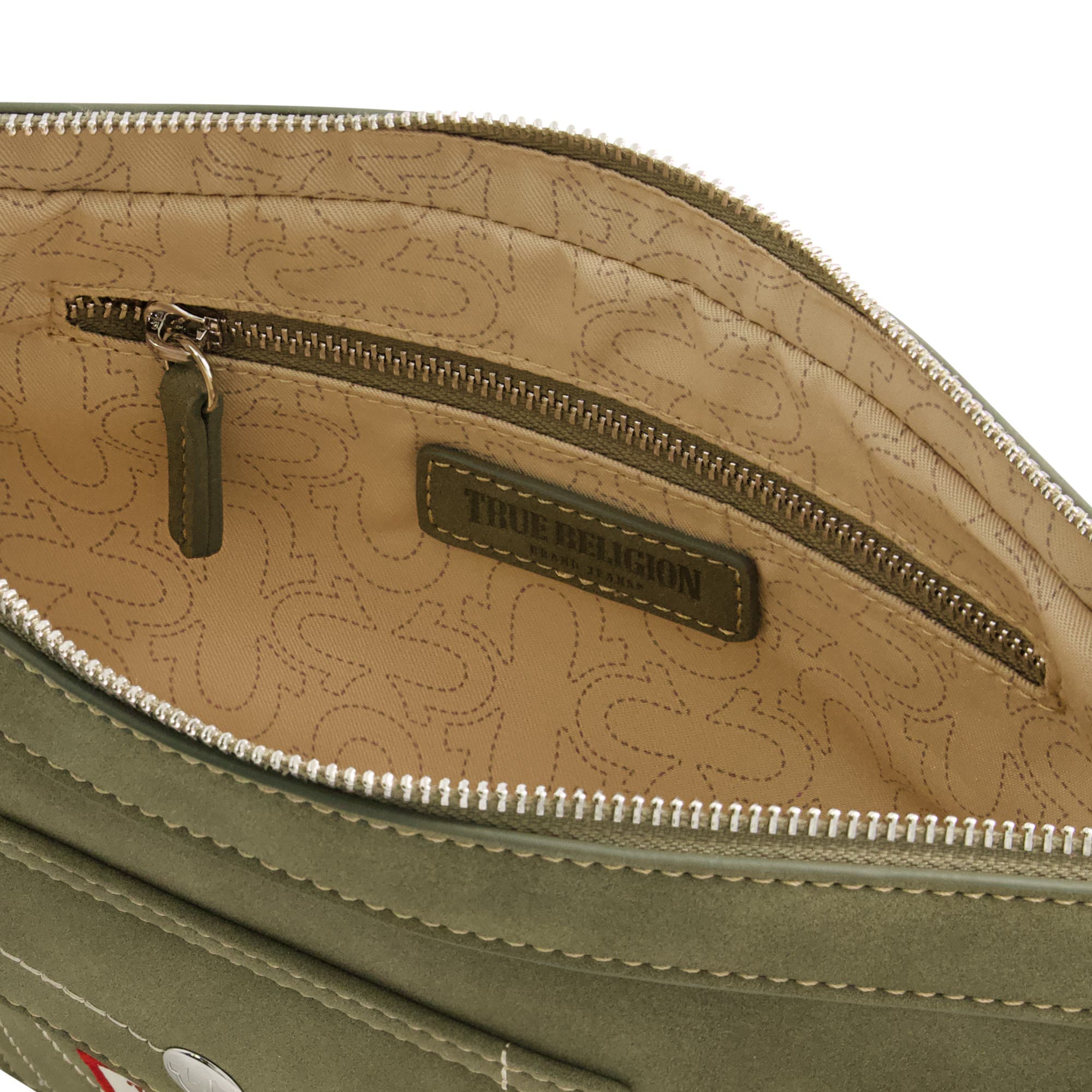 True Religion Sued Hobo, Alternate, color, Olive