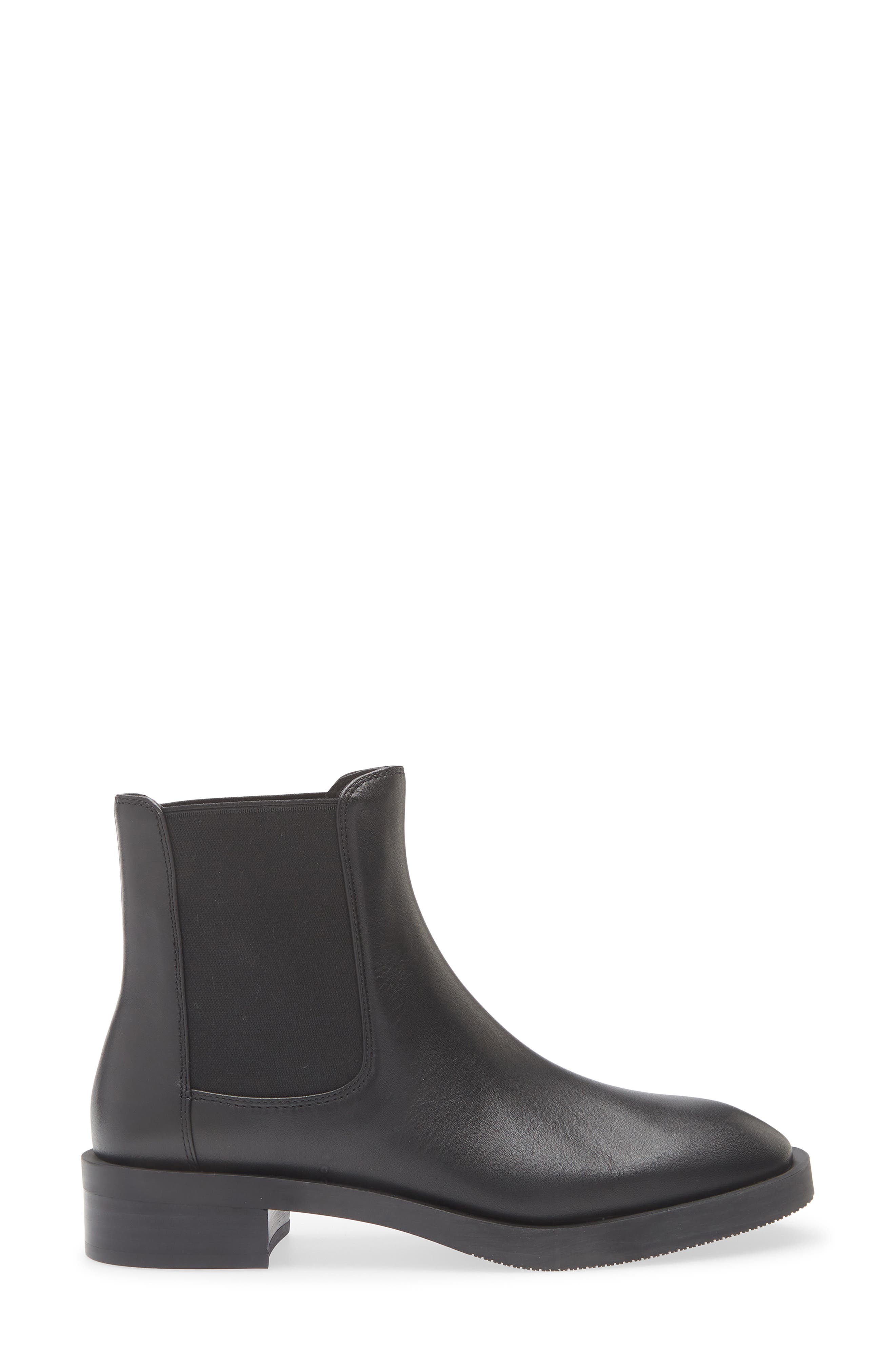 Stuart Weitzman Sondra Chelsea Bootie, Alternate, color, Black Leather