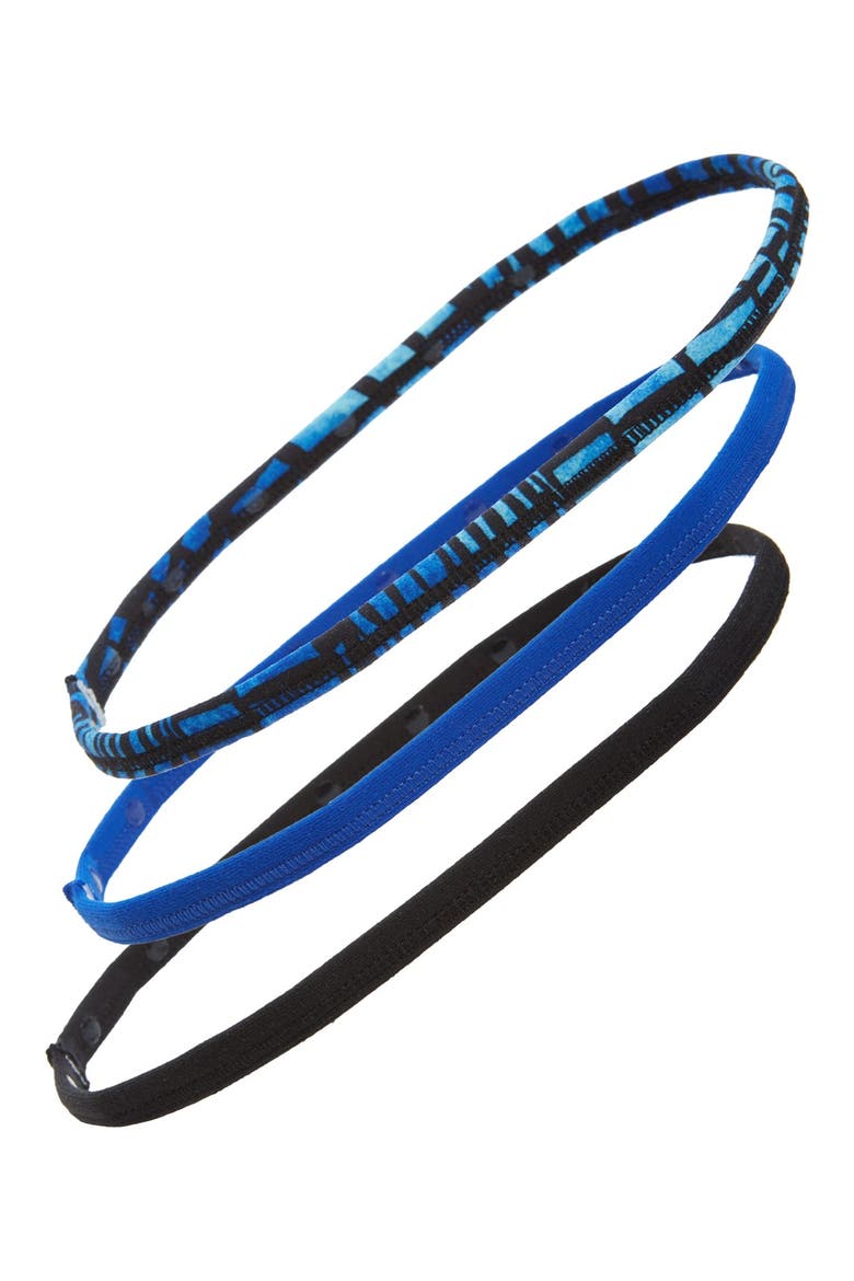 'Skinny Minnie' Headbands, Main, color, BLUE VIVID  PRINT 3 PACK