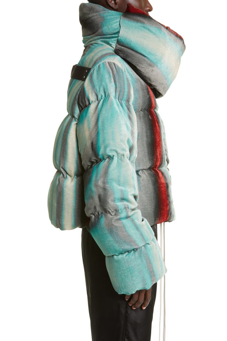 Funnel Neck Down Fill Puffer Jacket, Alternate, color, TEAL RED