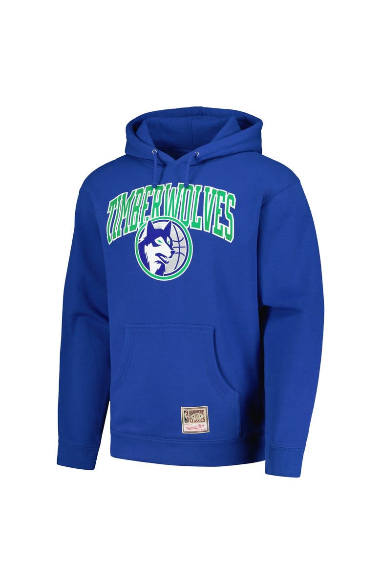 Mitchell & Ness Unisex Mitchell & Ness Blue Minnesota Timberwolves Hardwood Classics Throwback Logo Pullover Hoodie, Alternate, color, 
