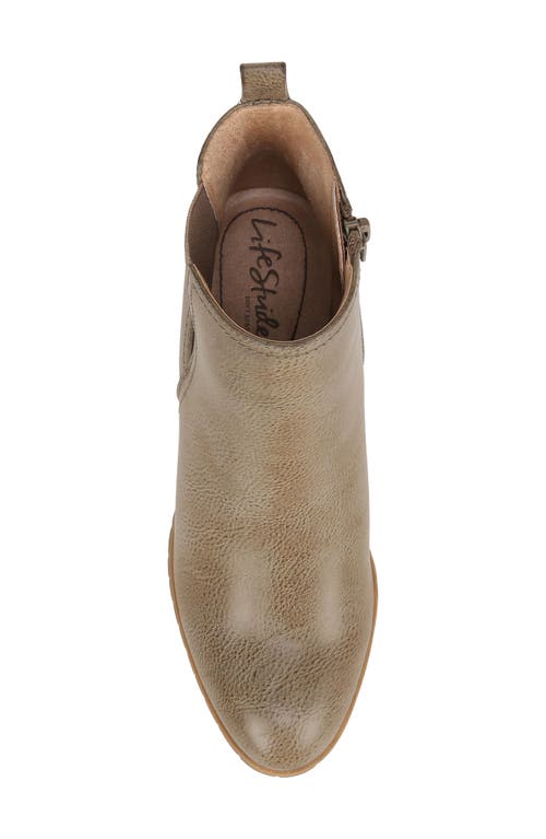 Lifestride Mesa Block Heel Bootie In Stone