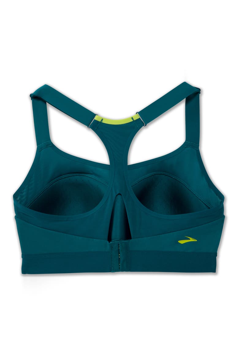 Dare Racerback Bra, Alternate, color, DEEP SEA/ LIME