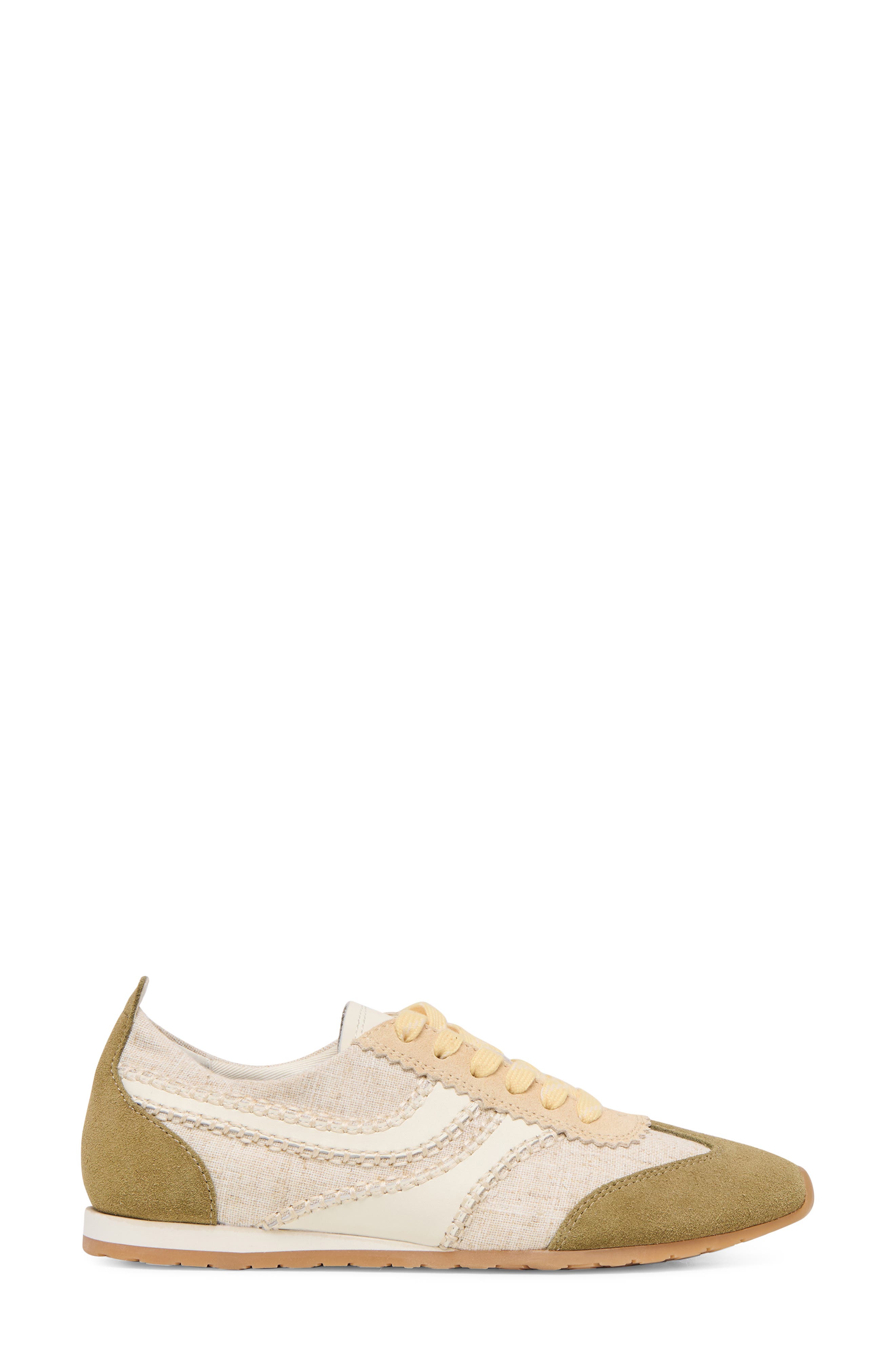 Delaney Sneaker, Alternate, color, OLIVE MULTI LINEN