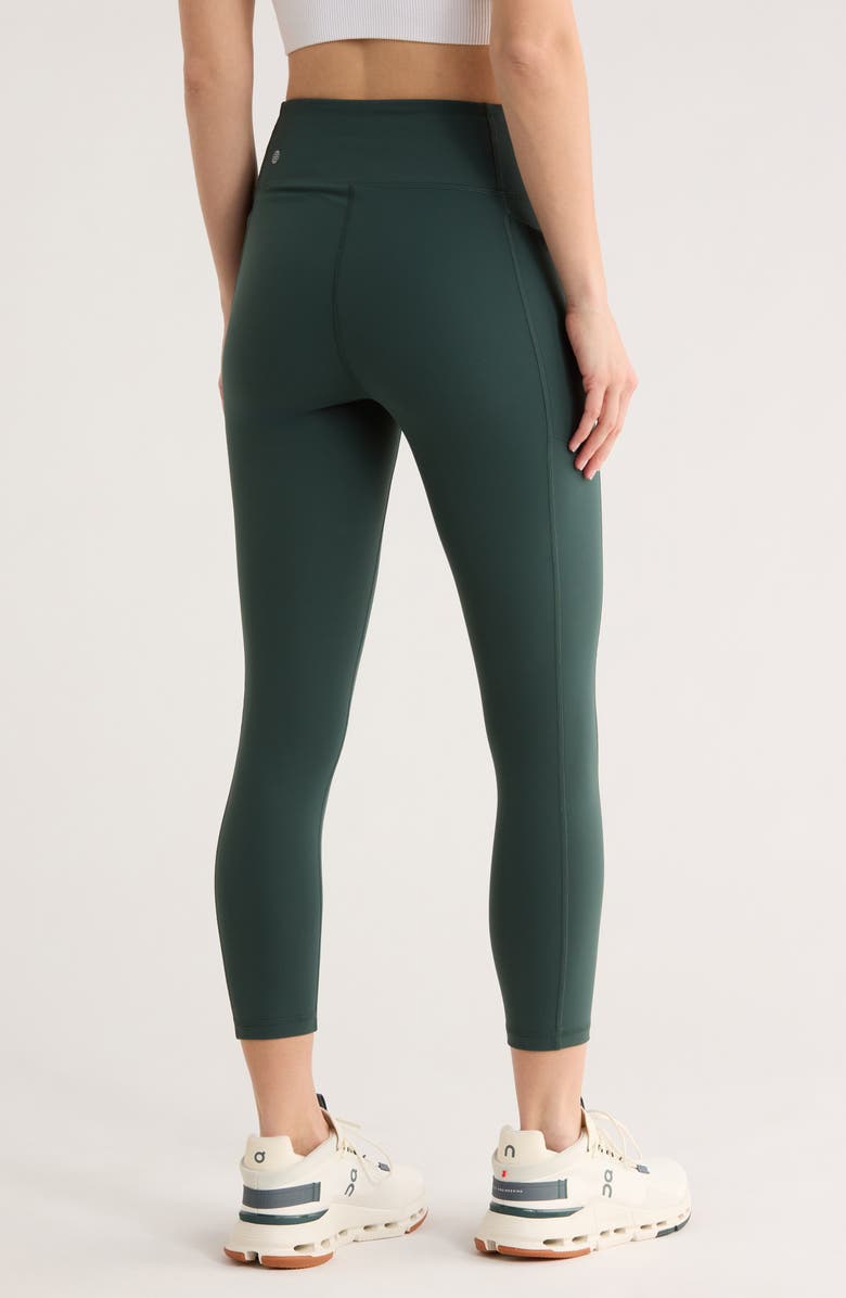 Z by Zella Perform High Waist Pocket 2.0 7/8 Leggings, Alternate, color, Green Timber