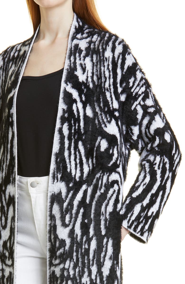 Ted Baker London Tarra Animal Print Jacquard Long Cardigan, Alternate, color,