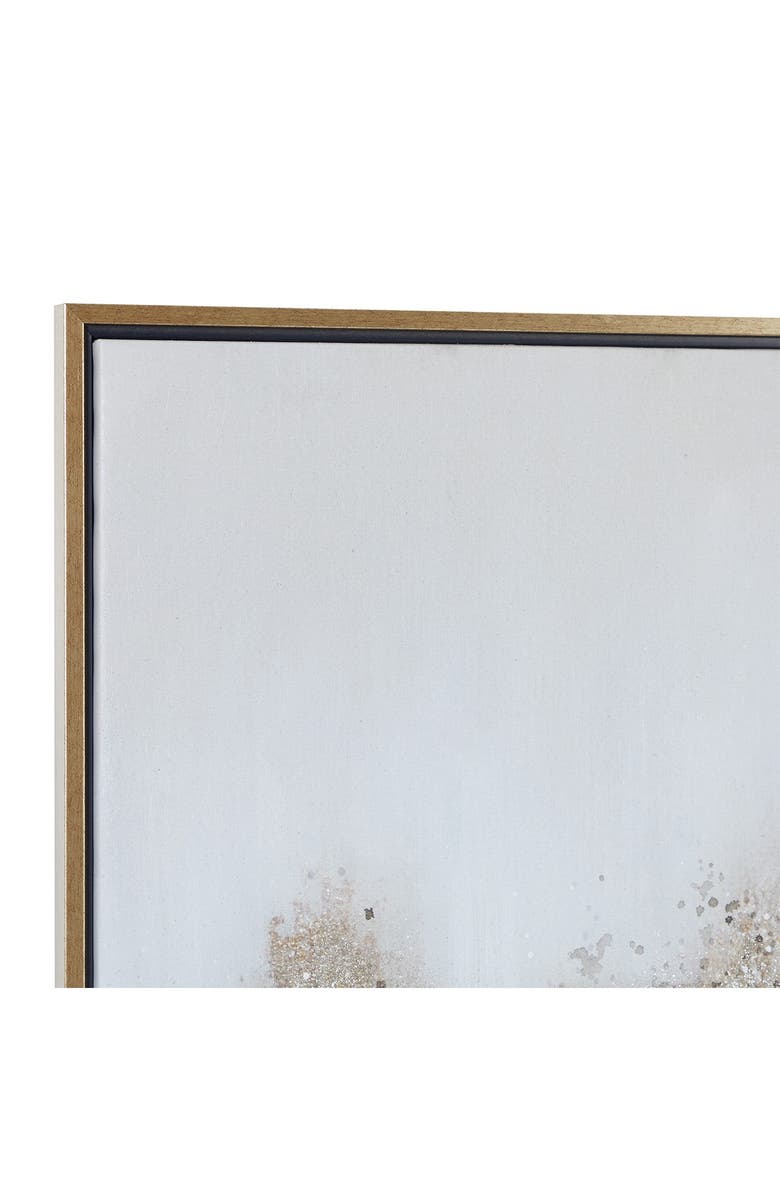 COSMO BY COSMOPOLITAN Goldtone Canvas Glam Abstract Framed Wall Art with Gold Frame, Alternate, color, Gold