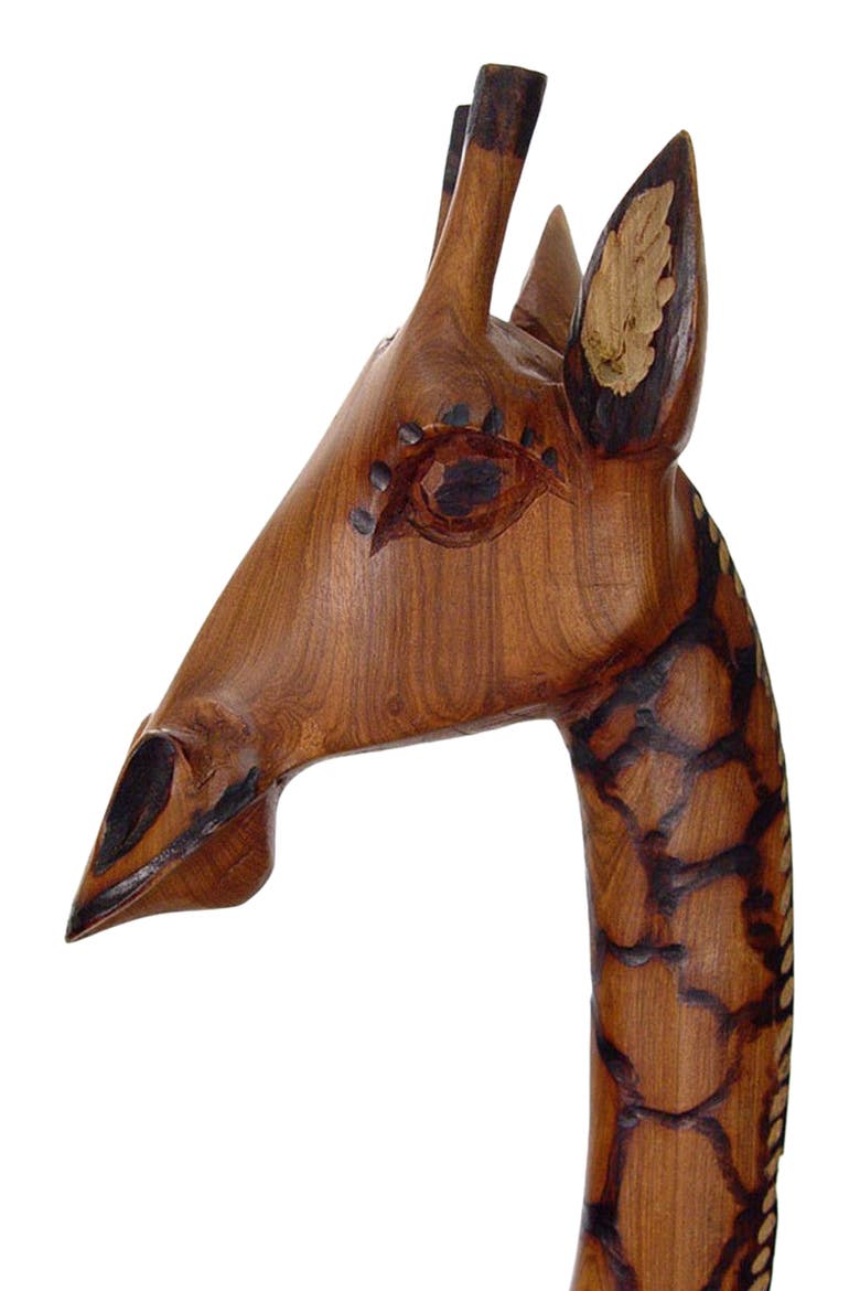 16' Olivewood Giraffe, Alternate, color, Brown
