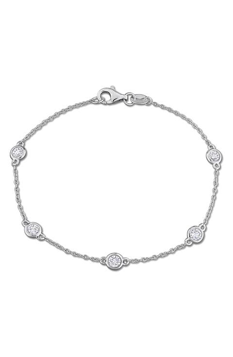 Lab Grown Diamond Station Bracelet