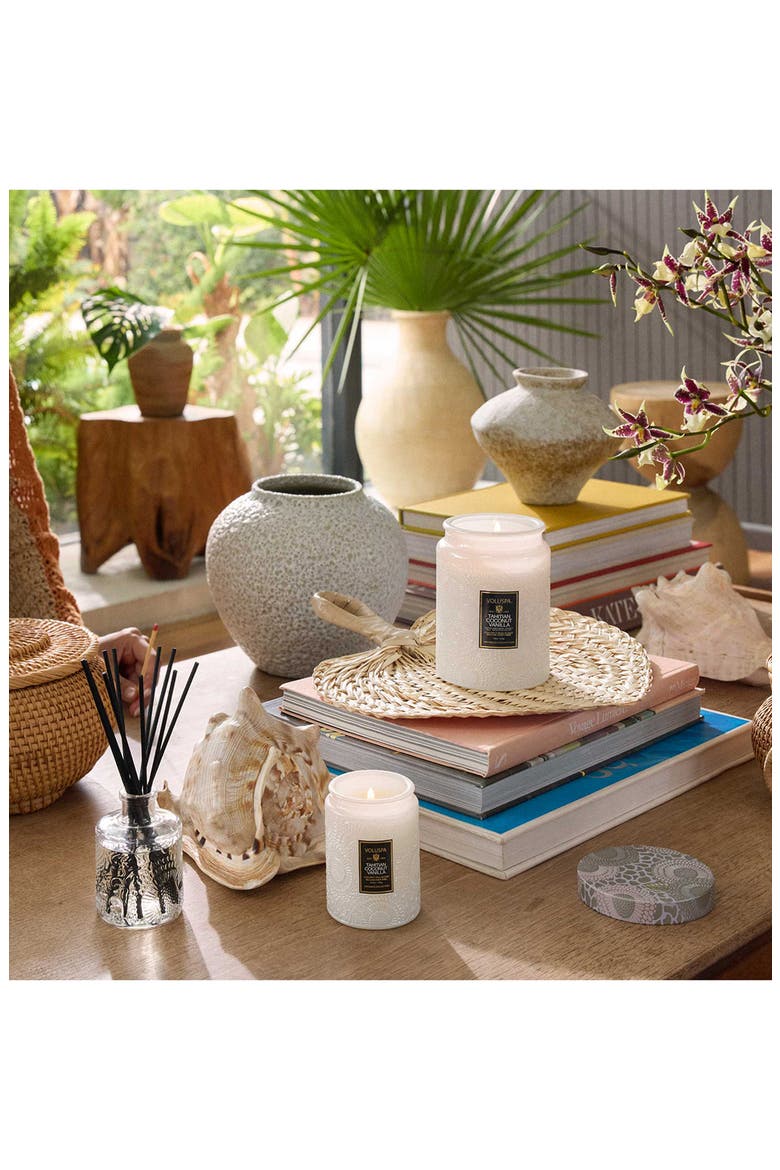 Tahitian Coconut Vanilla Small Jar Candle, Alternate, color, WHITE