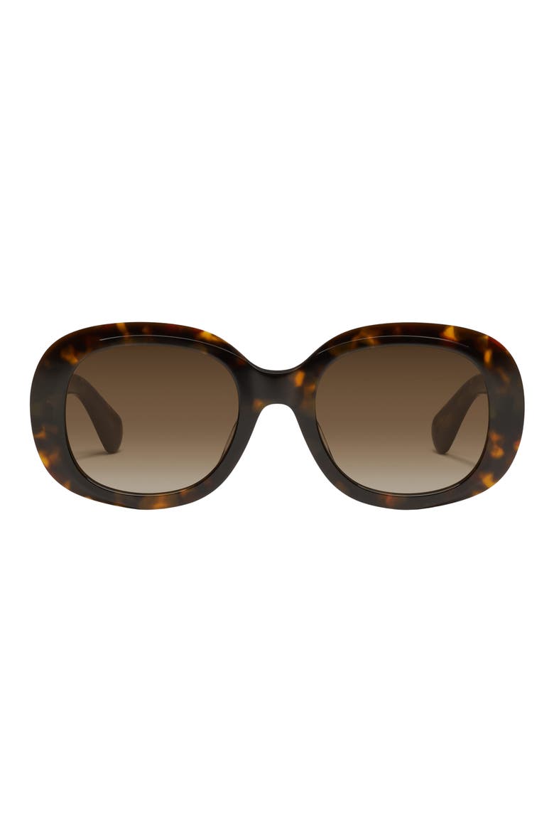 Impromptu 52mm Round Sunglasses, Main, color, NEUTRAL TORT/ BROWN