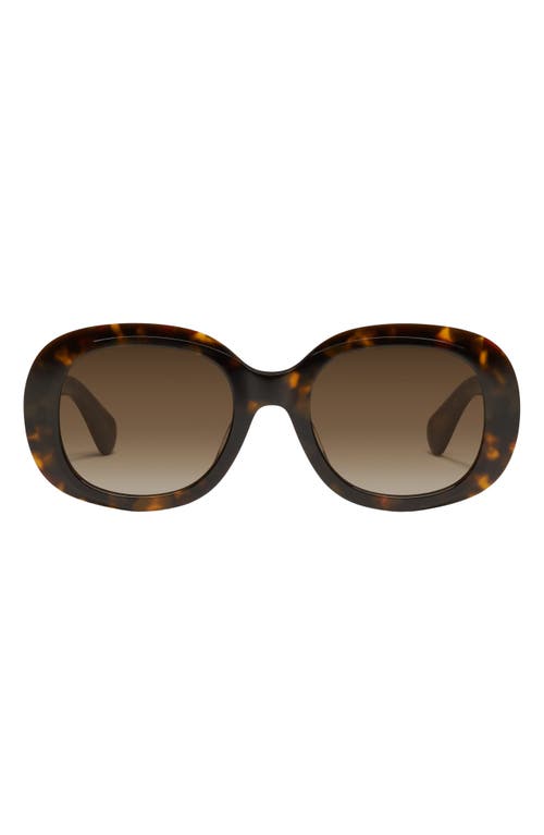 Quay Impromptu 45mm Round Sunglasses In Neutral Tort/brown