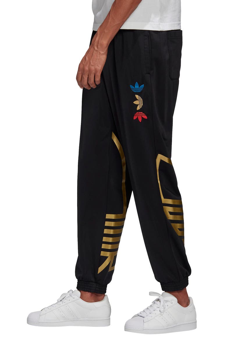 adidas Metallic Trefoil Track Pants, Alternate, color,