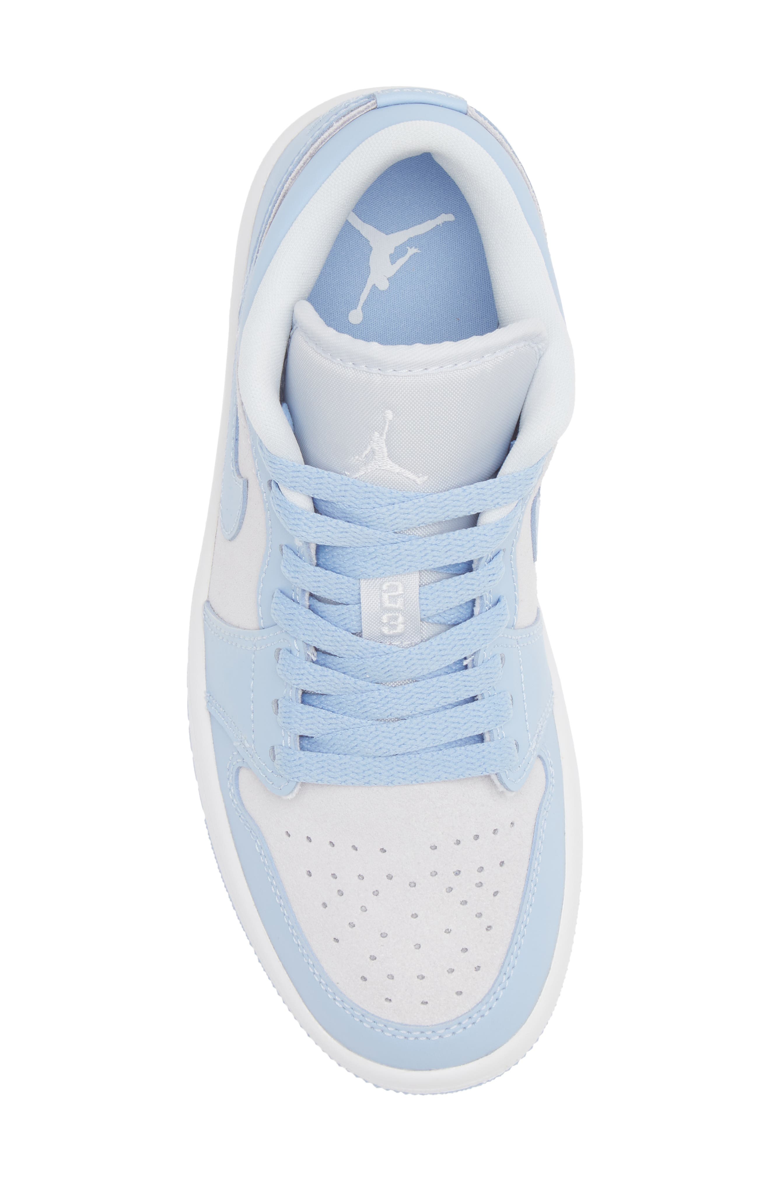 Air Jordan 1 Low Basketball Sneaker, Alternate, color, FOOTBALL GREY/ ALUMINUM/ WHITE