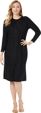 Jessica London Cable Sweater Dress