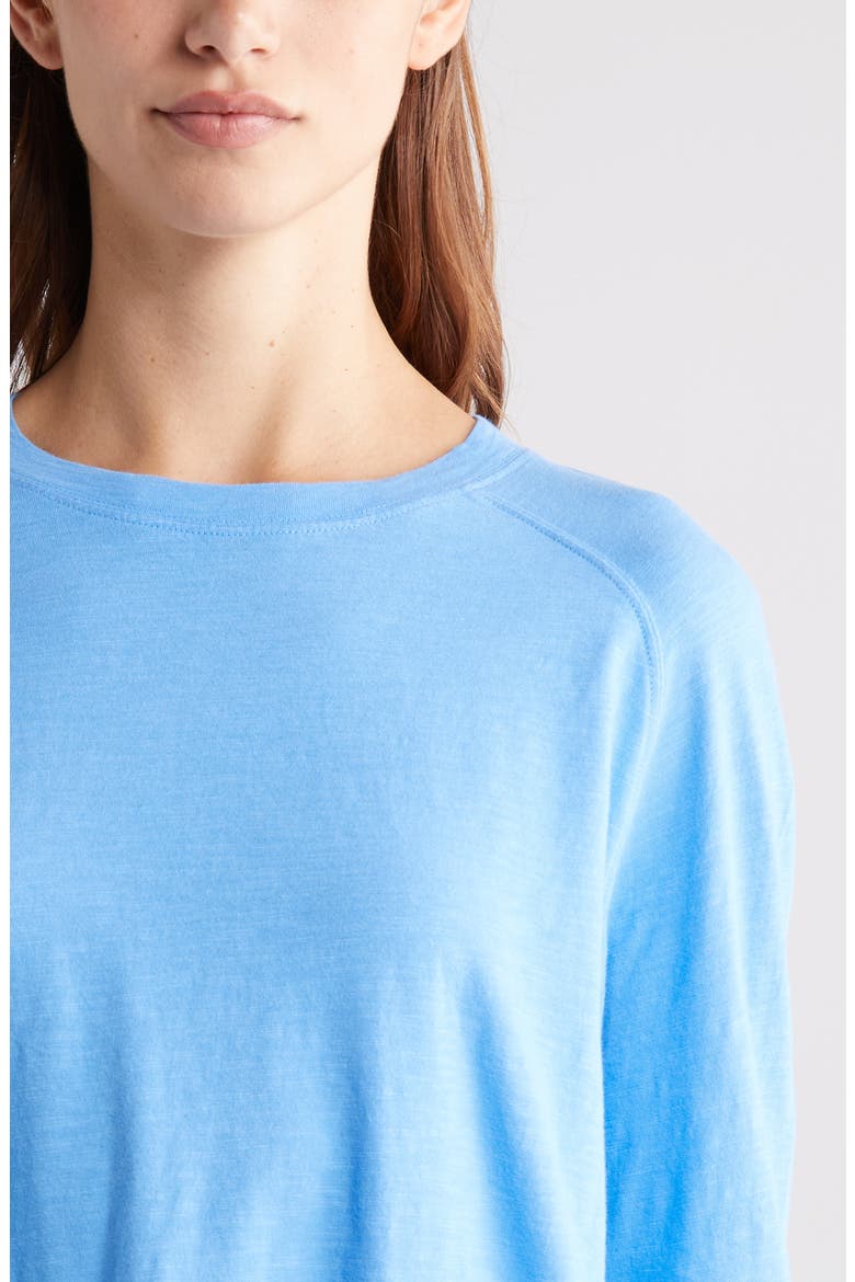 Relaxed Washed Long Sleeve Slub Tee, Alternate, color, BLUE LAPIS