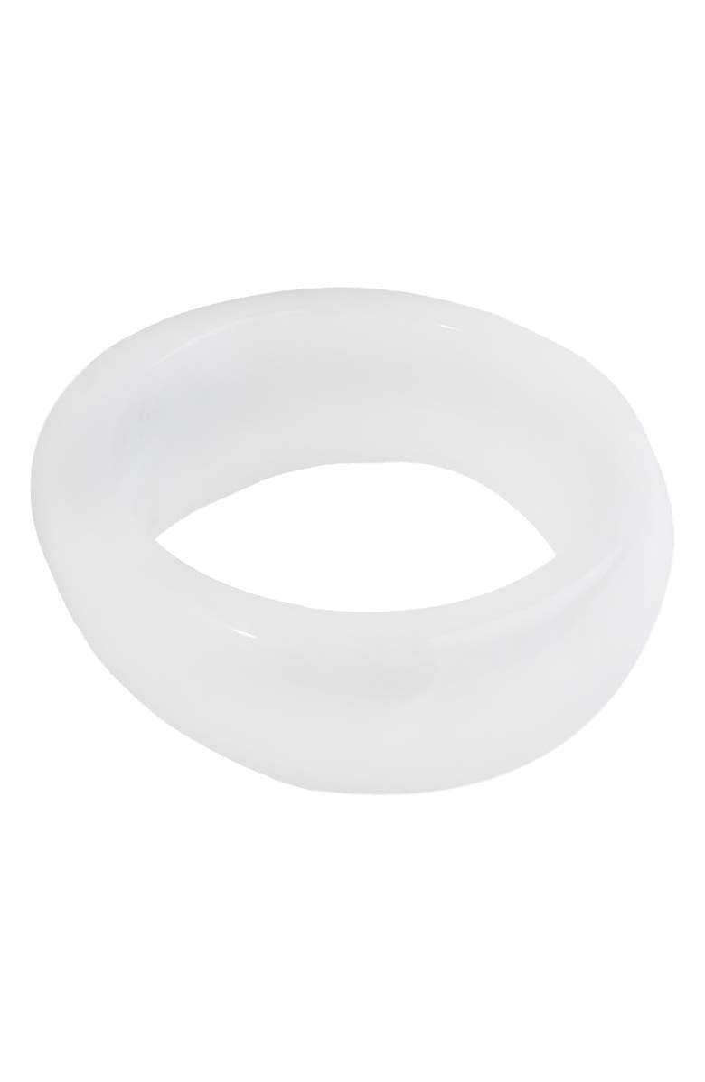 Panacea Resin Bangle, Main, color, White