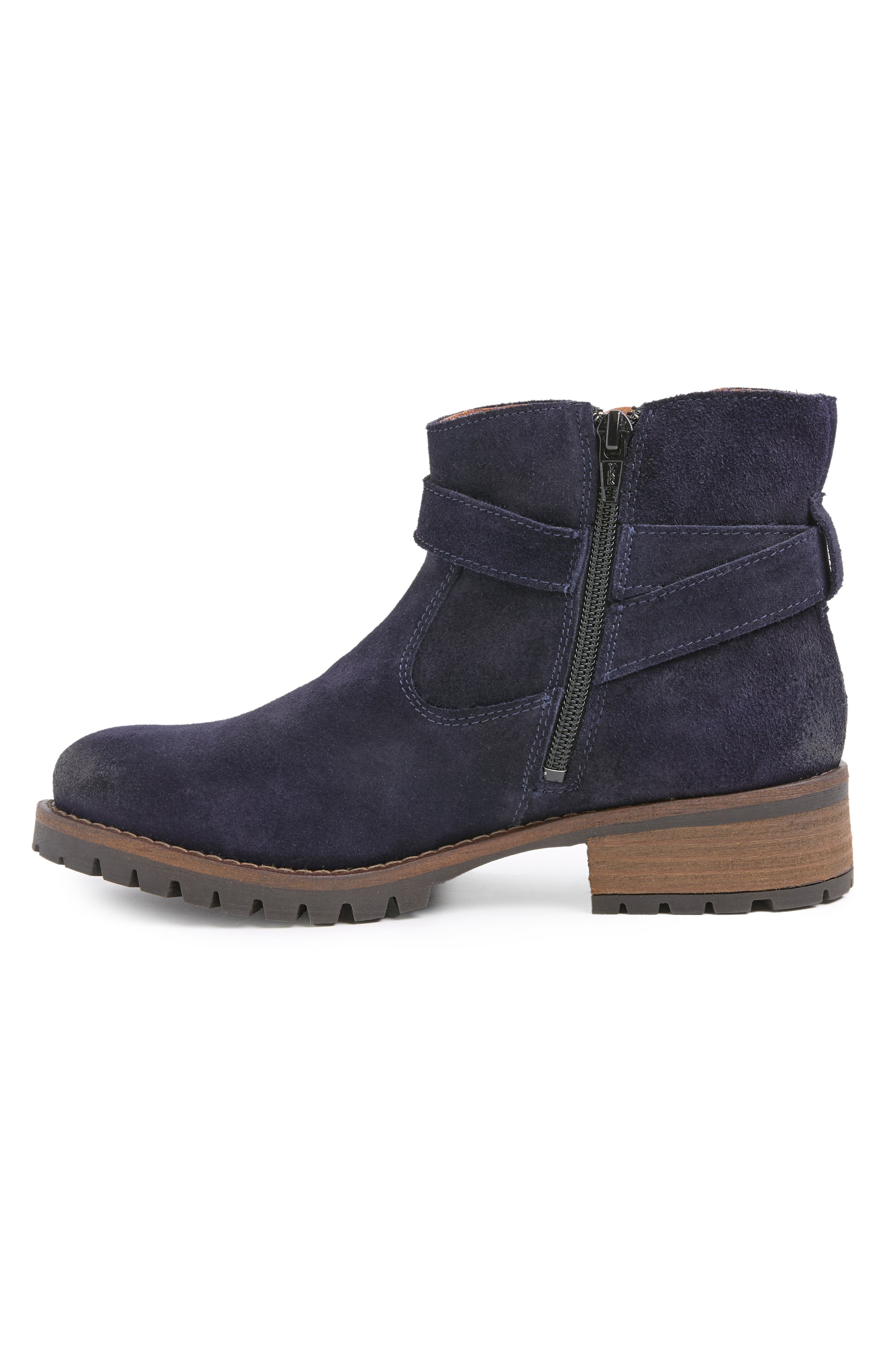 Celtic & Co. Strap Detail Ankle Boot, Alternate, color, Dark Navy