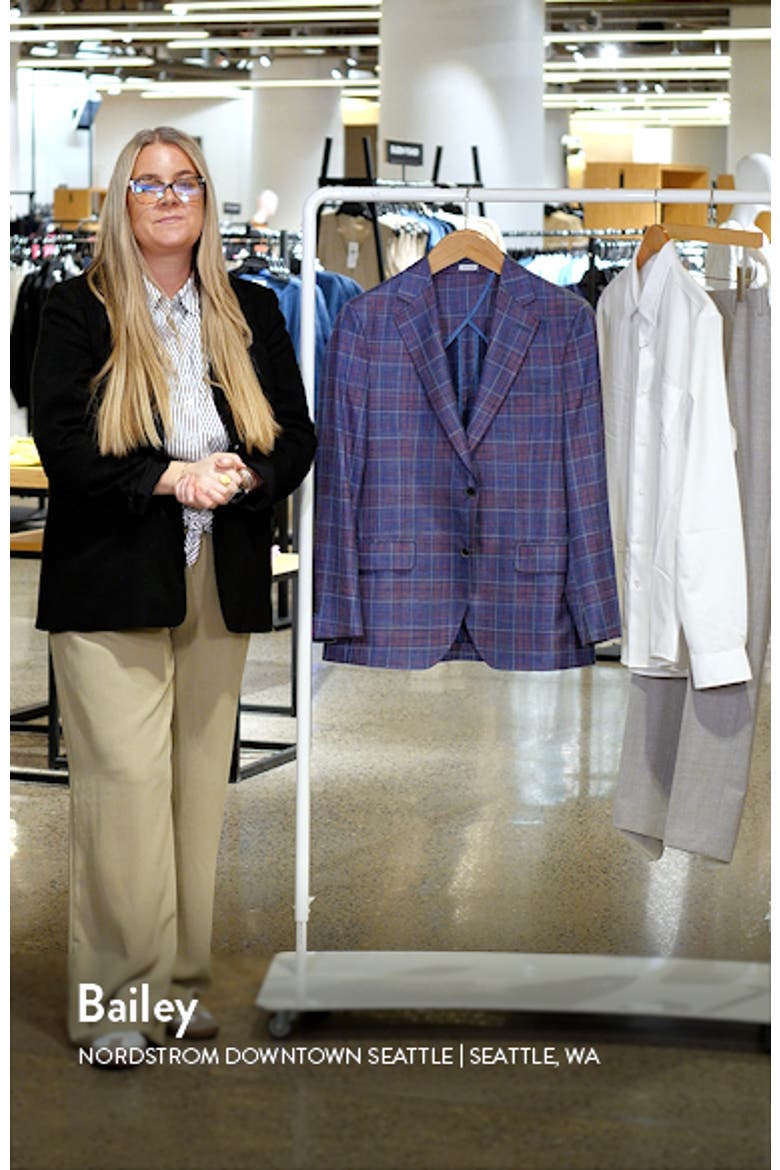 Tailored Fit Plaid Wool, Silk & Linen Blend Sport Coat video
