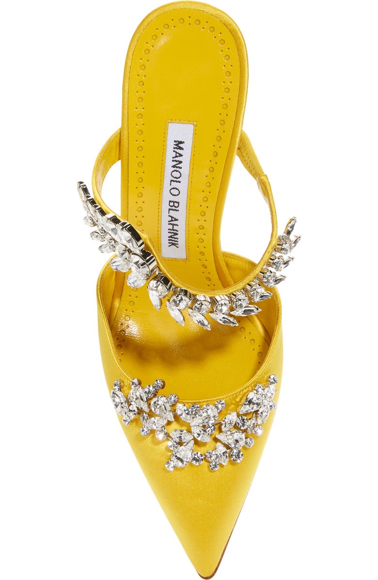 Manolo Blahnik Lurum Jewel Leaf Mule, Alternate, color,
