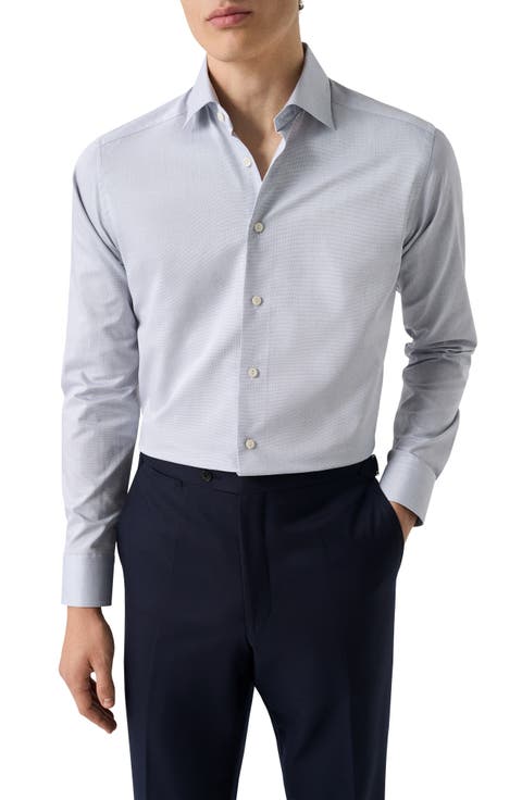 Contemporary Fit Cotton Twill Dress Shirt