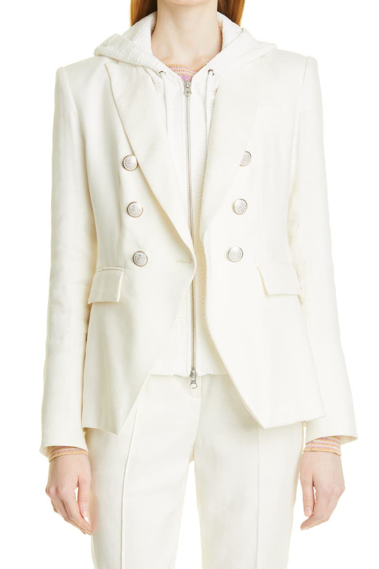 Miller Linen Blend Dickey Jacket, Alternate, color, WHITE