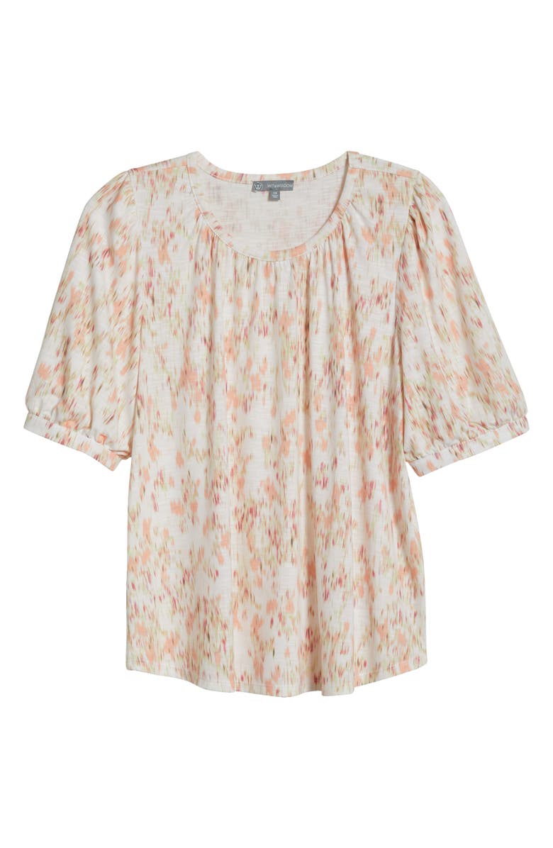 Wit & Wisdom Puff Sleeve Top, Alternate, color,