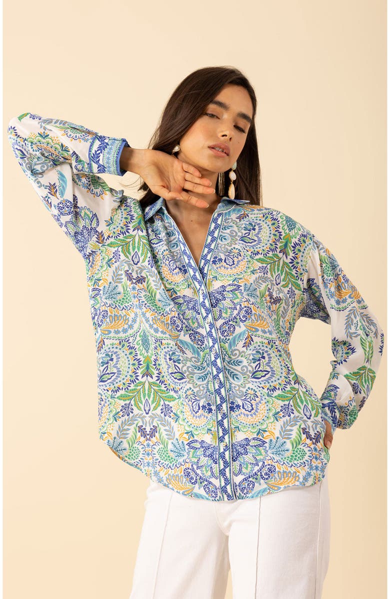 Hale Bob Waverly Silk Top, Alternate, color, 