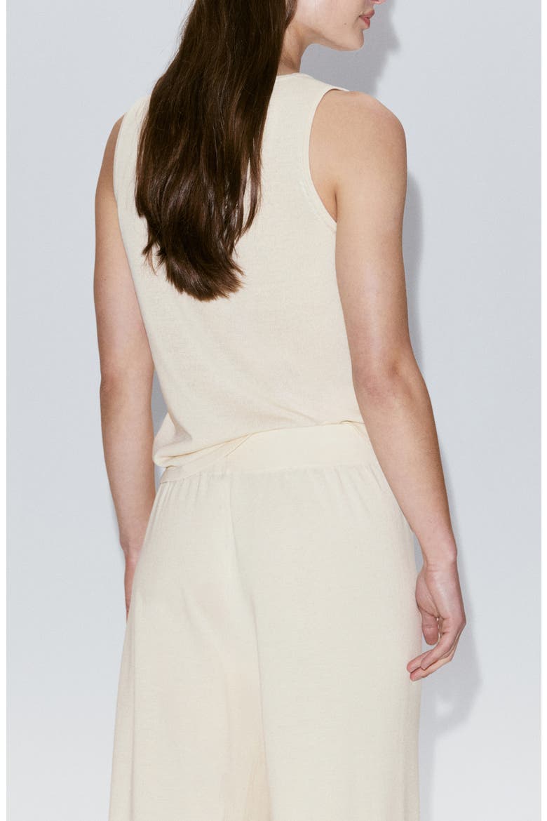 V-Neck Knit Top, Alternate, color, SAND