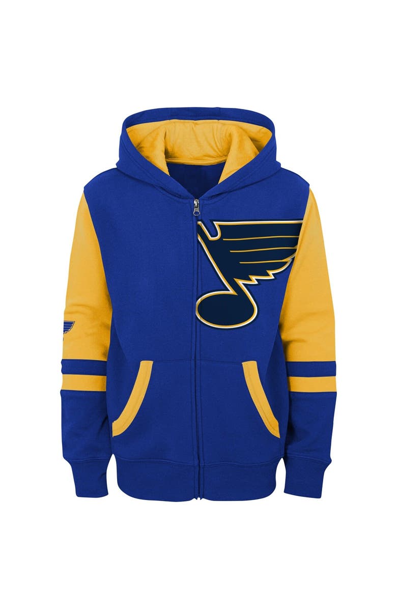 Outerstuff Youth Blue St. Louis Blues Face Off Color Block Full-Zip Hoodie, Alternate, color, 