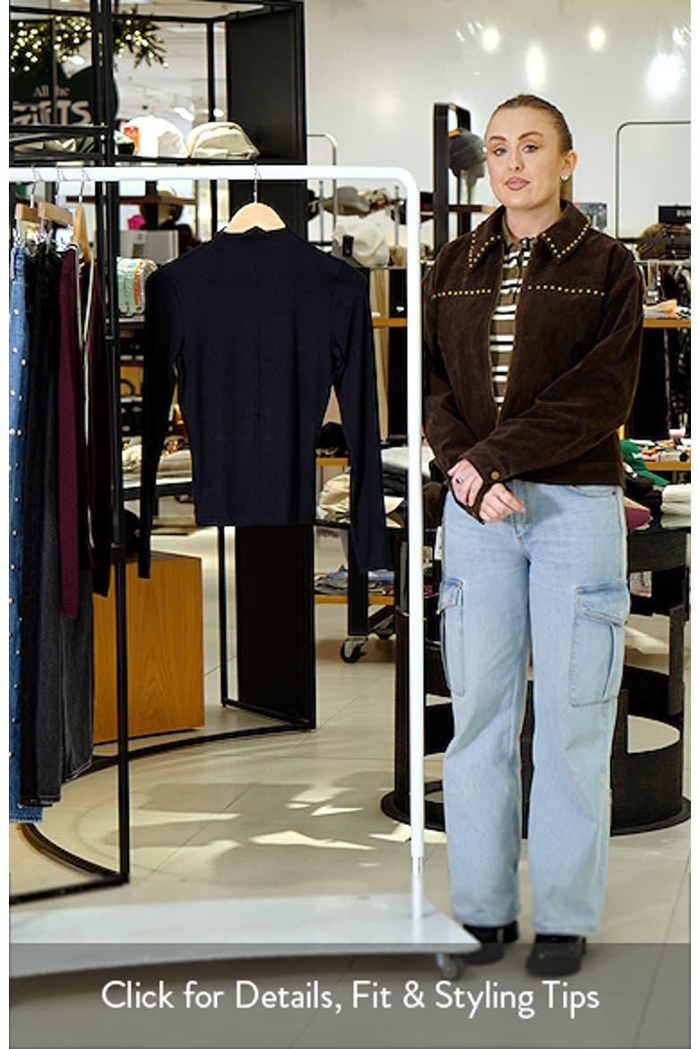 Dara Mock Neck Rib Top video