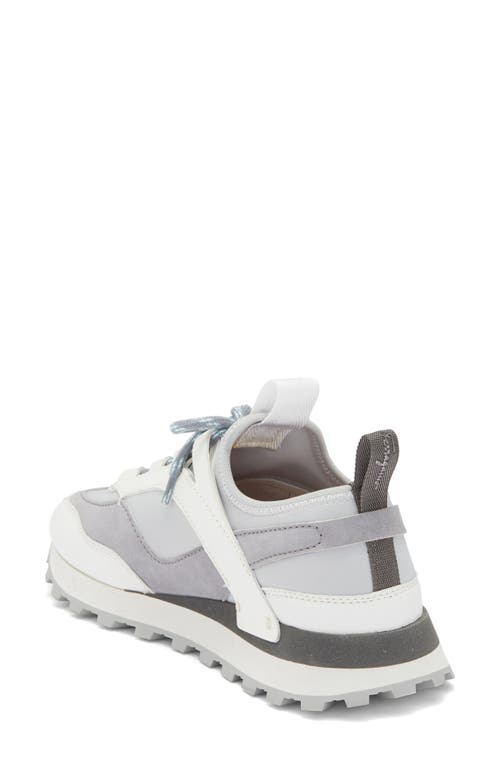 Ferragamo Lace-up Low-top Sneakers In Gray
