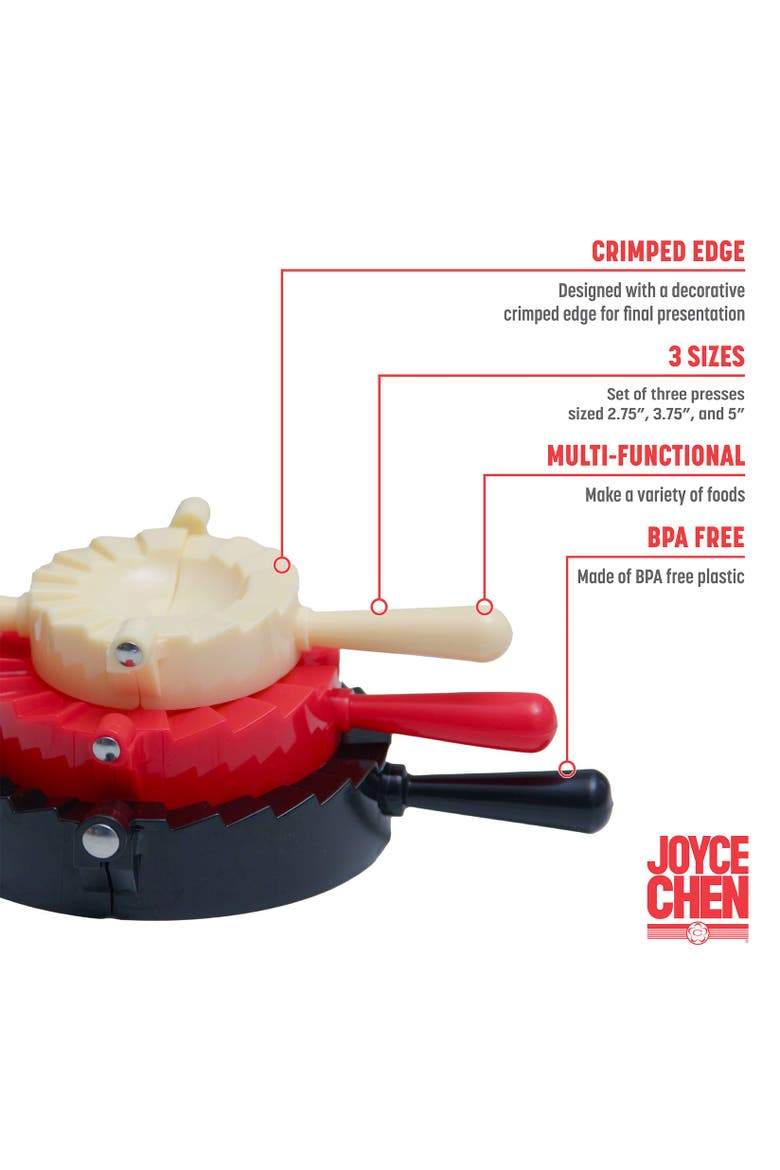 Dumpling Press, 3 Piece Set, Alternate, color, Beige, Red, Black